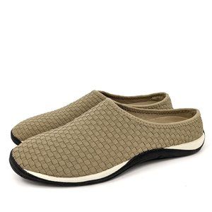 L.L. BEAN BeanSport Woven Slides Slip On Tan Sz 8